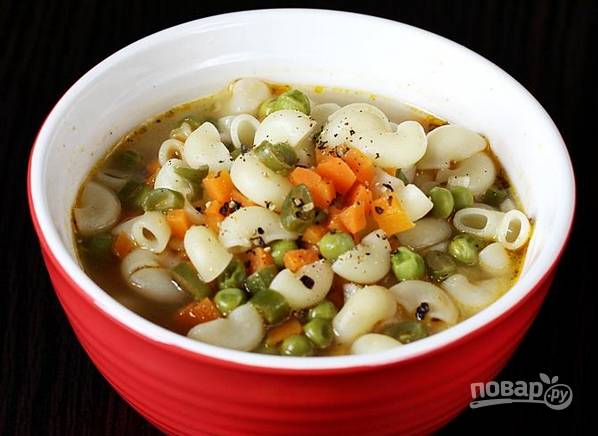Картофельный суп с макаронами