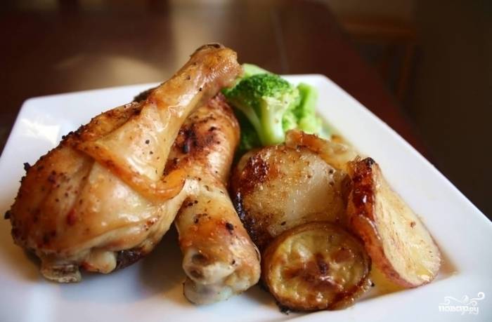 Жареные куриные окорочка – кулинарный рецепт