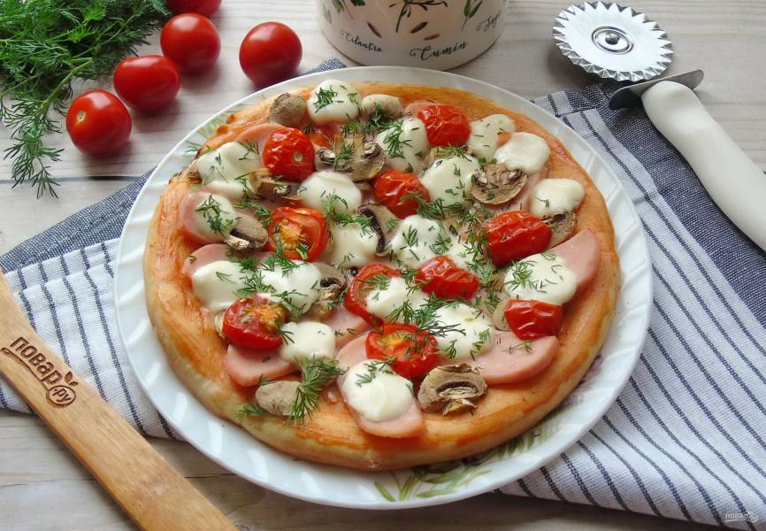 Овощная пицца - рецепт с фото пошагово в домашних условиях