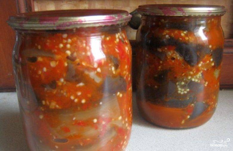 Перец с баклажанами на зиму
