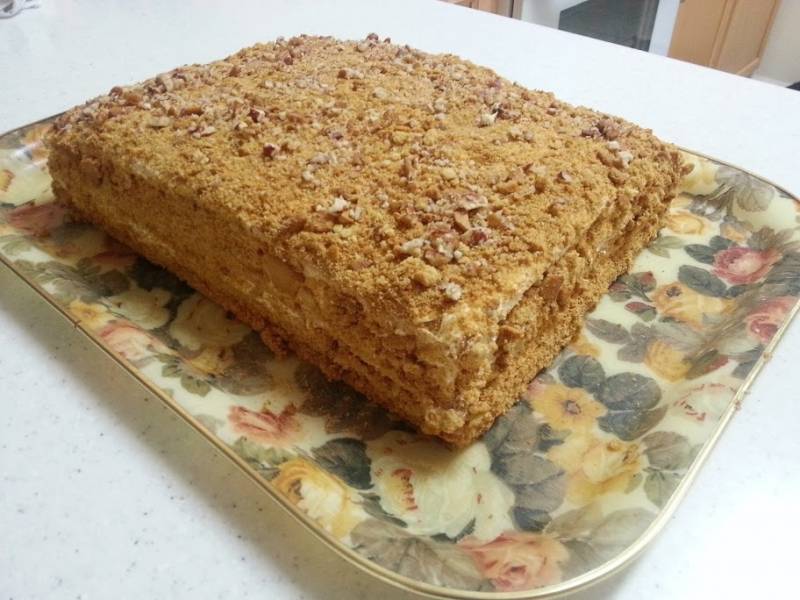 Классический рецепт медового торта «Рыжик» с заварным кремом