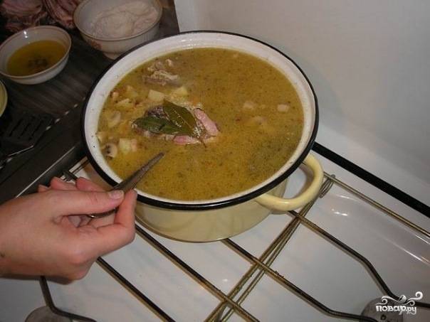 Полевой суп с пшеном