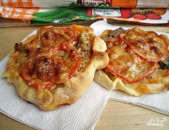 рецепт пиццы в духовке с фаршем и помидорами | Дзен