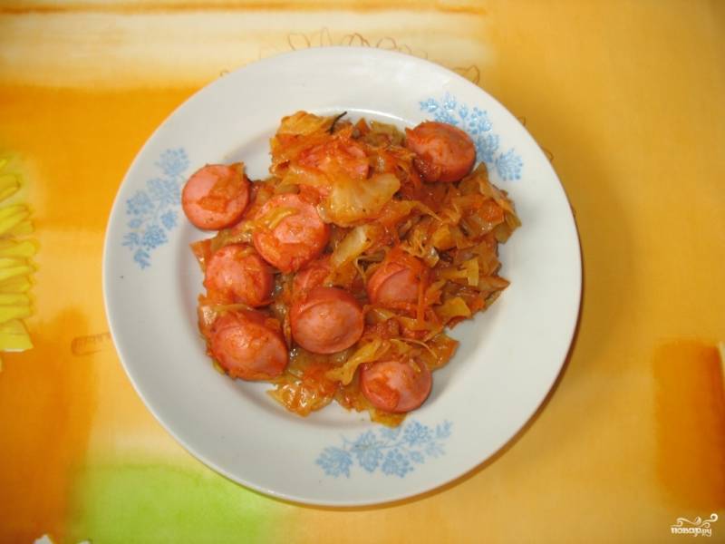 Тушеная капуста с колбасой в мультиварке - пошаговый рецепт с фото на garant-artem.ru
