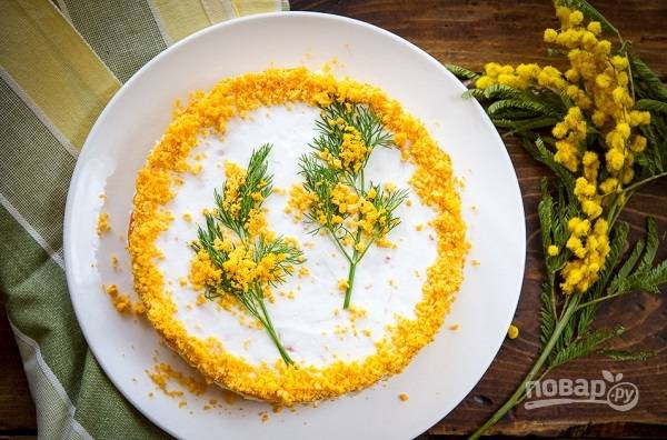 Салат Мимоза без моркови - Кулинарные рецепты
