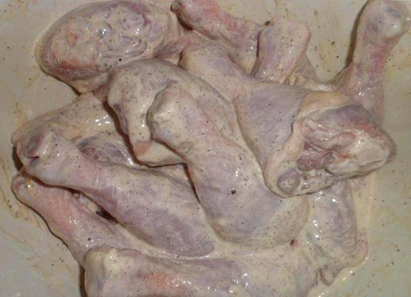Куриные голени под майонезным соусом