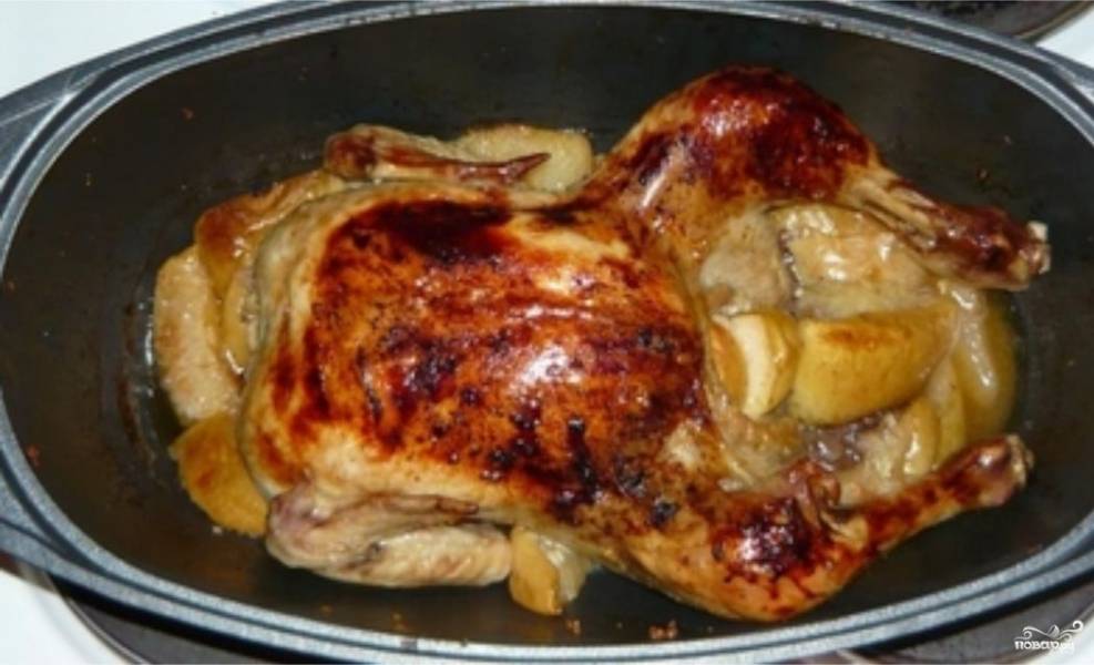 Курица в утятнице в духовке