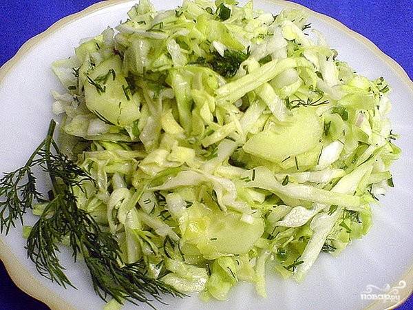 Салат витаминный с овощами на яблочном уксусе