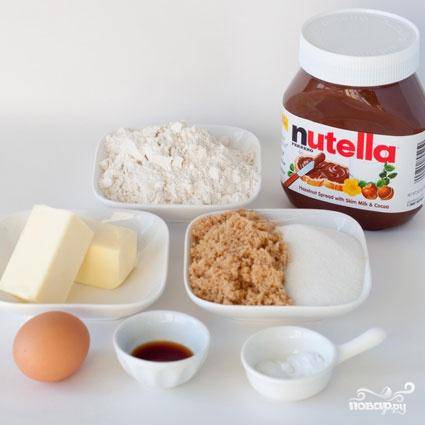 Печенье из шоколадной пасты «Nutella» — рецепт с фото пошагово