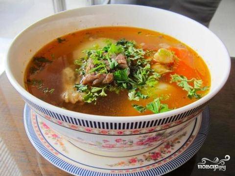 Нохат шурпа — узбекский суп с нутом
