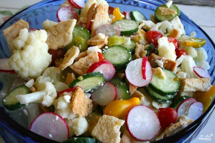 Салаты с цветной капустой, 12 рецептов — Рецепты салатов