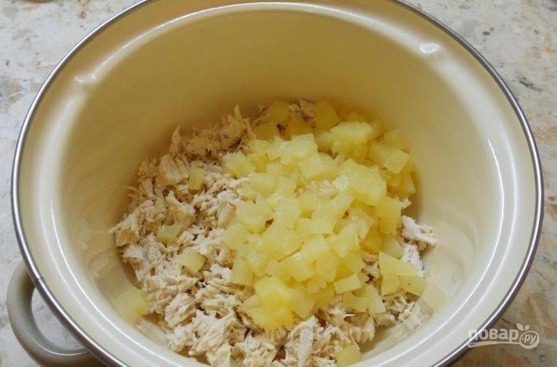Салат с курицей и ананасом в тарталетках рецепт с фото, как приготовить на luchistii-sudak.ru