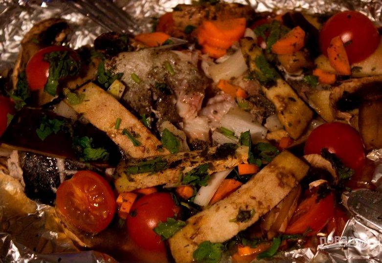 Запеченная форель с овощами в фольге в духовке – простой и вкусный рецепт, как приготовить пошагово