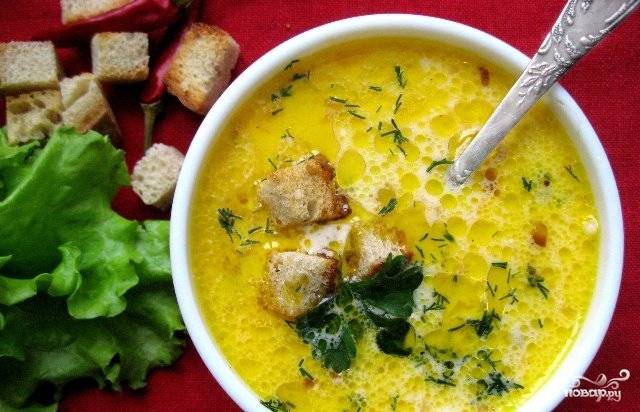 Суп с ветчиной и сыром