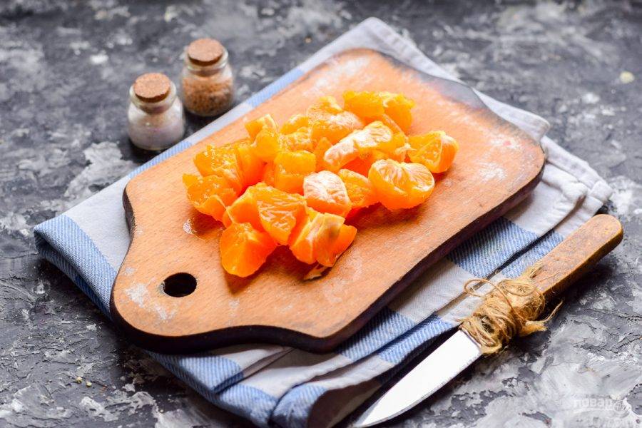 Салат с крабовыми палочками и мандаринами - Салаты - Рецепты | TVRUS & TVRUS plus