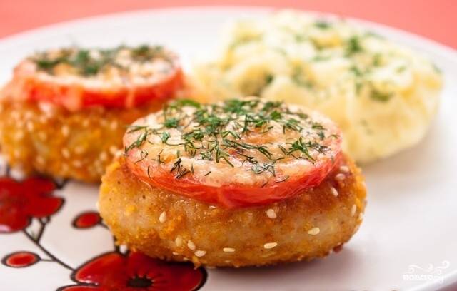 Котлеты с помидорами и сыром – пошаговый рецепт приготовления с фото