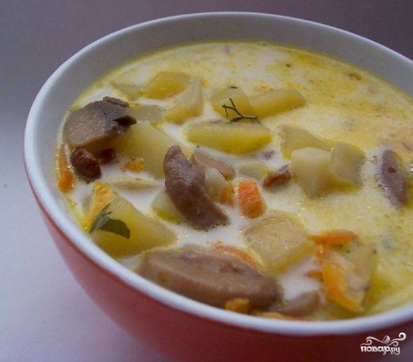 Рецепт: Сырный суп со свининой | суп простой и вкусный