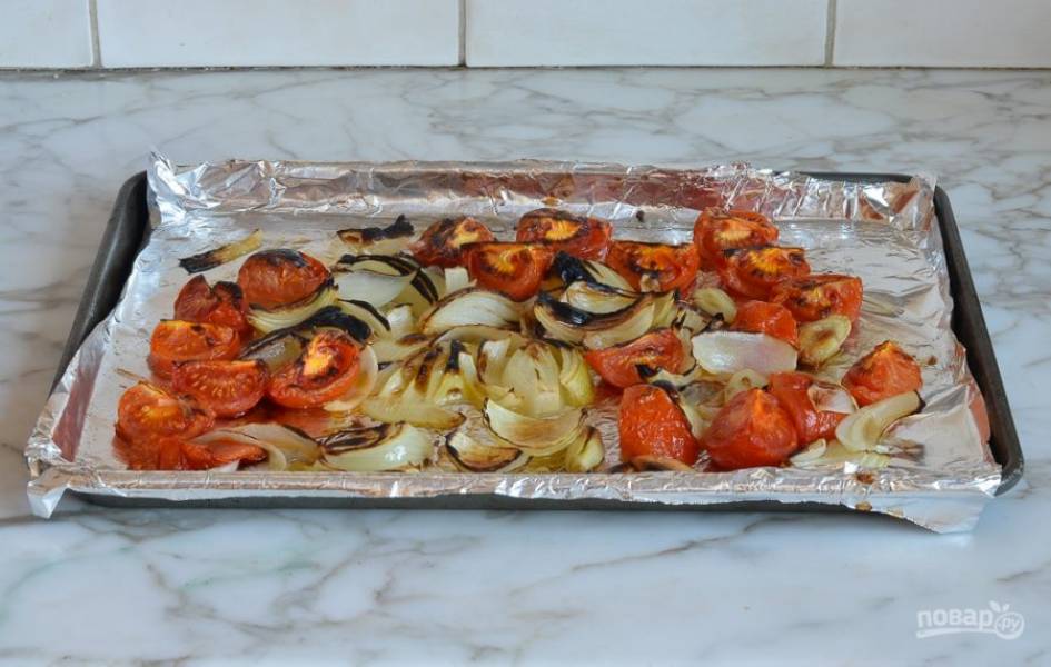 3. Запекайте овощи 15 минут в духовке при 180 градусах.