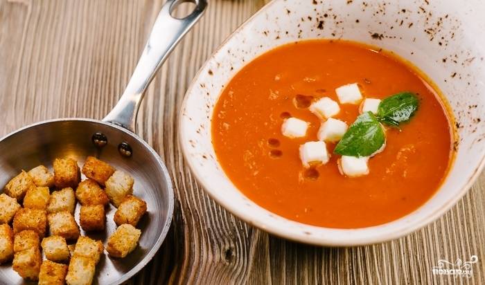 Томатный суп-пюре из свежих помидоров — рецепт с фото пошагово + видео