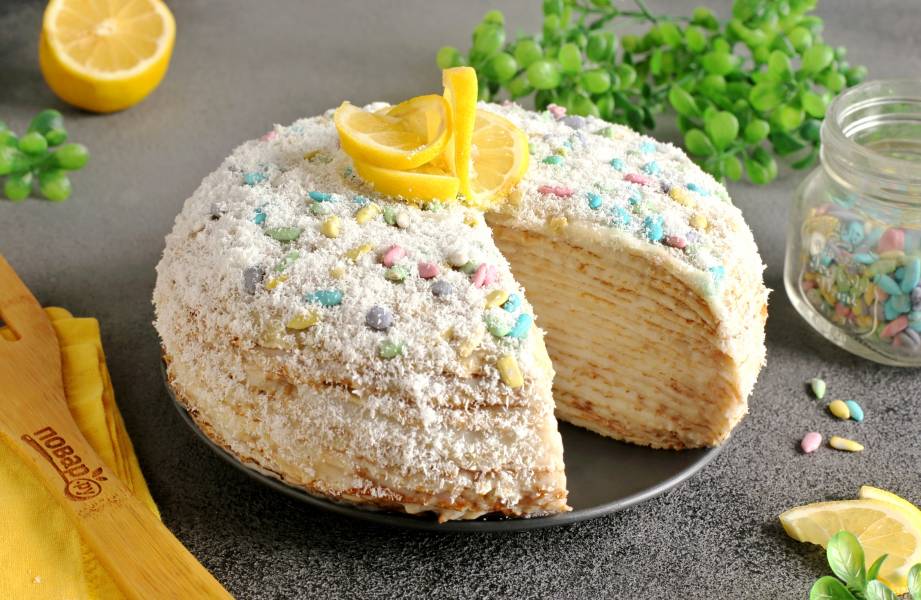 Вкусный блинный торт