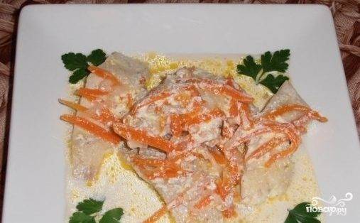 Рыба тушеная с морковью и луком и майонезом рецепт