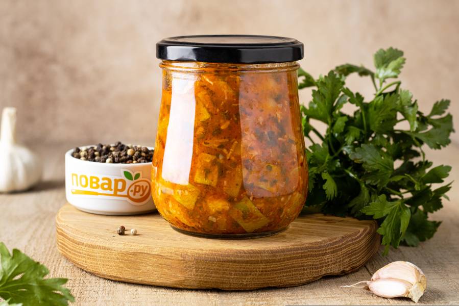 Кабачки с томатной пастой на зиму