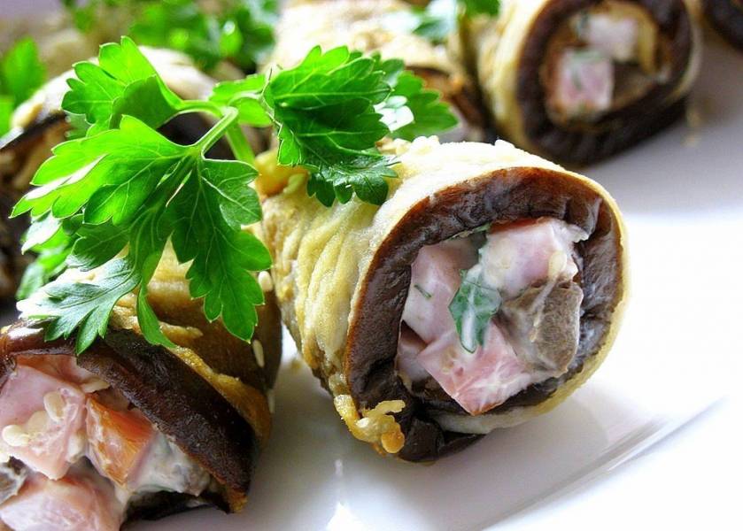 Баклажаны с грибами
