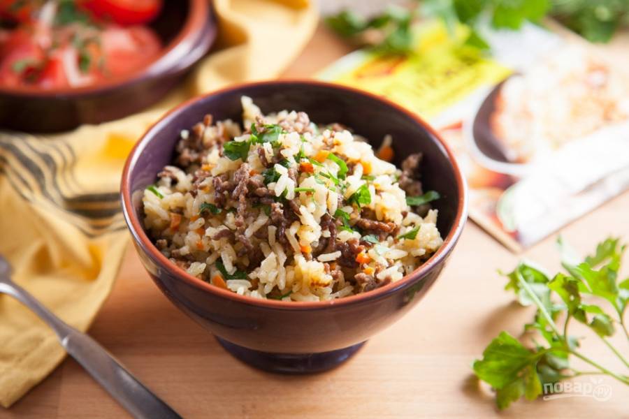 Рис «Плов с фаршем» – пошаговый рецепт приготовления с фото