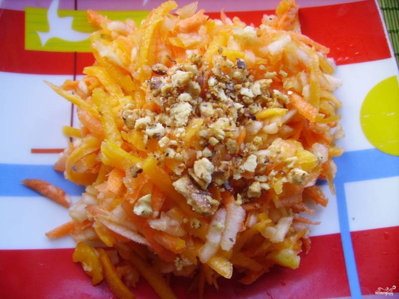 Салаты с тыквой и яблоком