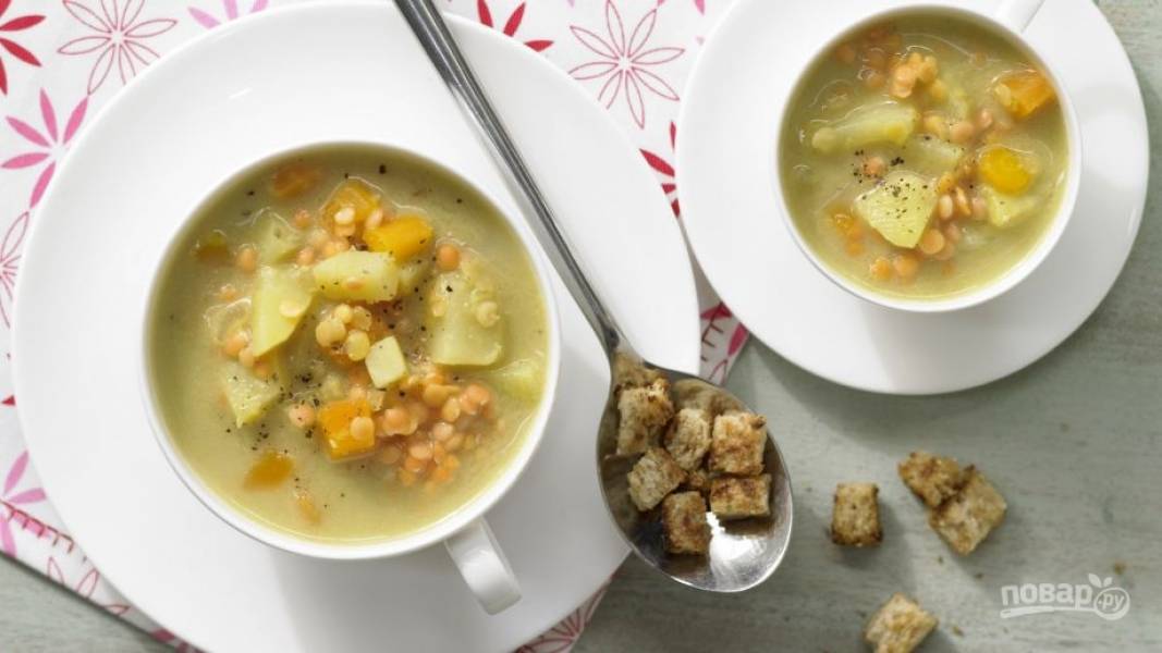 Рецепт супа с гренками