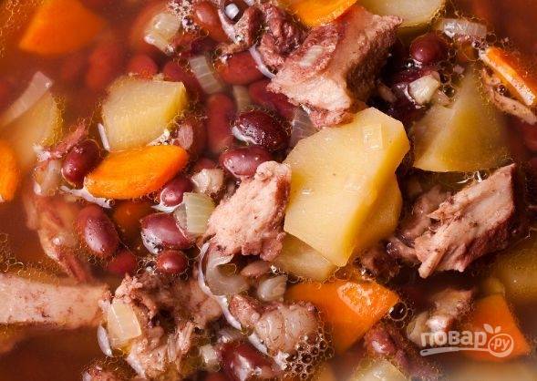 Фасолевый суп со свининой - рецепты с фото