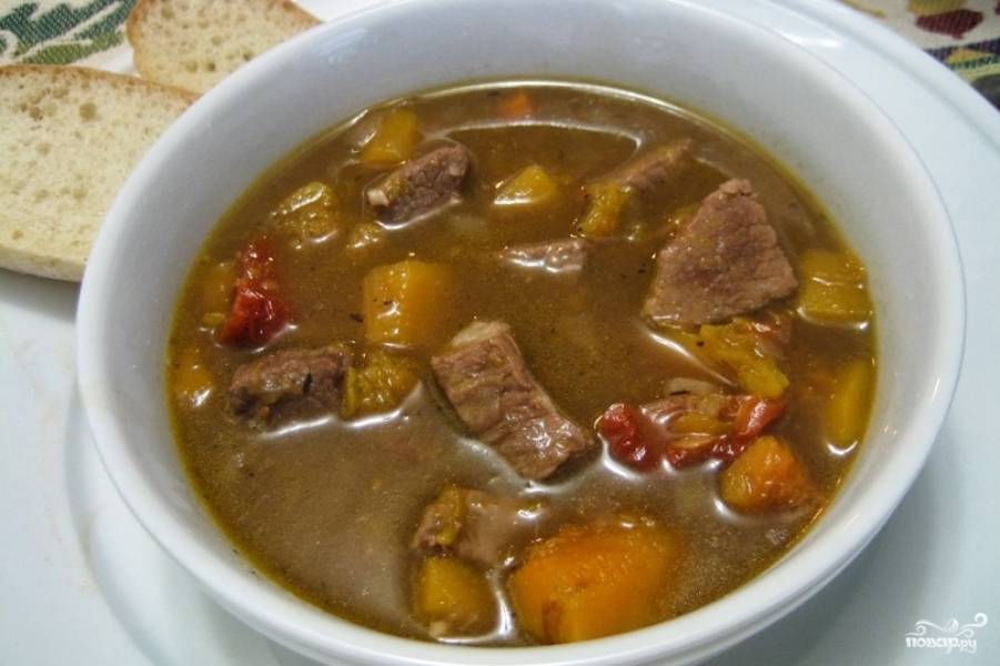 Супы с тыквой и мясом