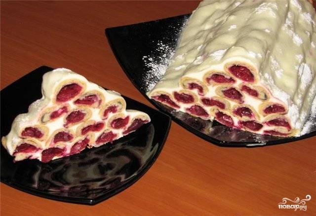Блинный торт с вишней рецепт с фото, как приготовить на пластиковыеокнавтольятти.рф