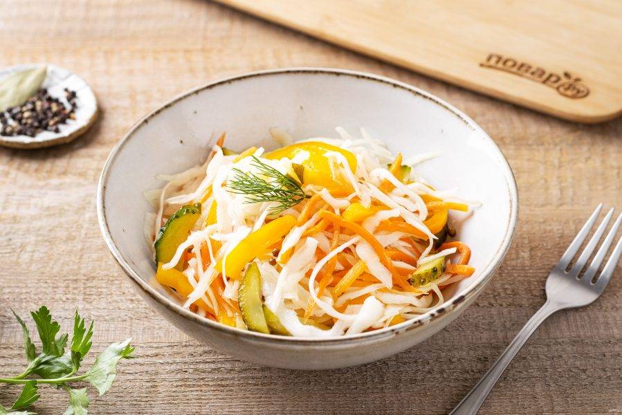 Капустный салат с маринадом — рецепт с фото пошагово