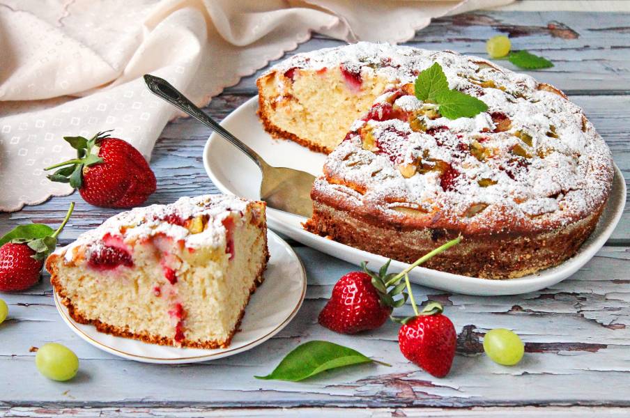 Творожный пирог с ягодным желе, пошаговый рецепт на ккал, фото, ингредиенты - ღ Юляღ