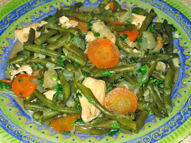 Лобио из фасоли с курицей