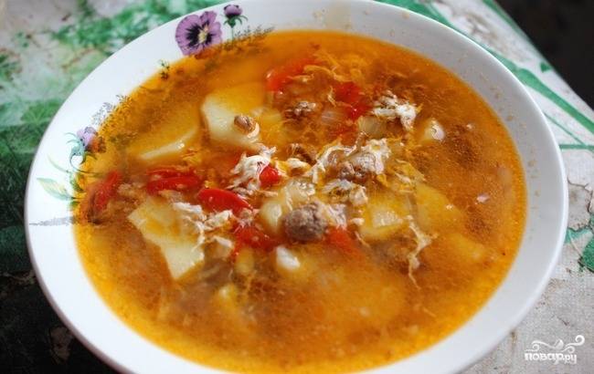 Сытный суп с мясным фаршем – пошаговый рецепт приготовления с фото