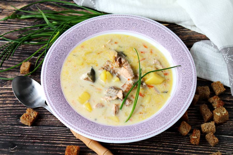 Крем суп из лосося — вкусный фото рецепт