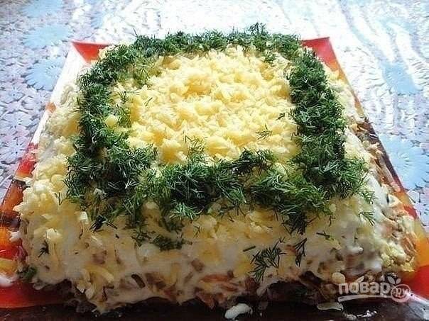 Кулинарный фото рецепт приготовления Купеческого салата: