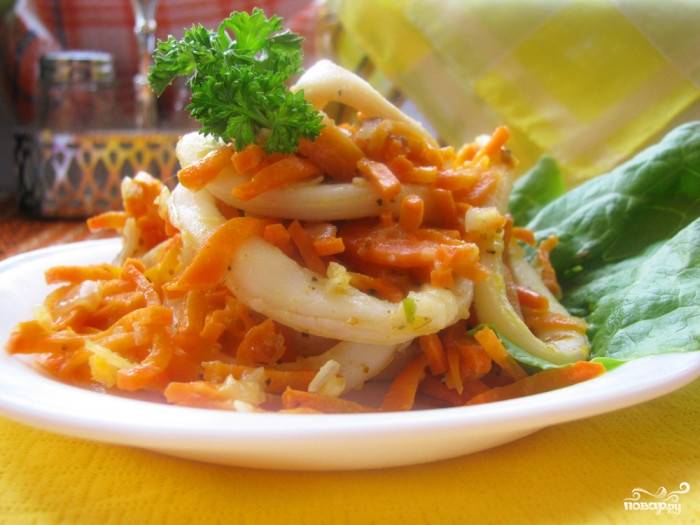 Салаты с кальмарами: рецепты с фото пошагово простые и вкусные | Меню недели