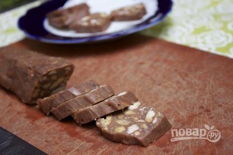 Шоколадная колбаска со сгущенкой - пошаговый рецепт с фото на Вкусномир