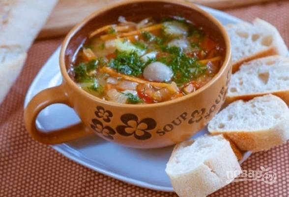 Грибной суп пюре из шампиньонов и вешенок