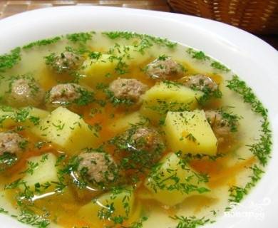 Суп с фрикадельками - пошаговый рецепт с фото