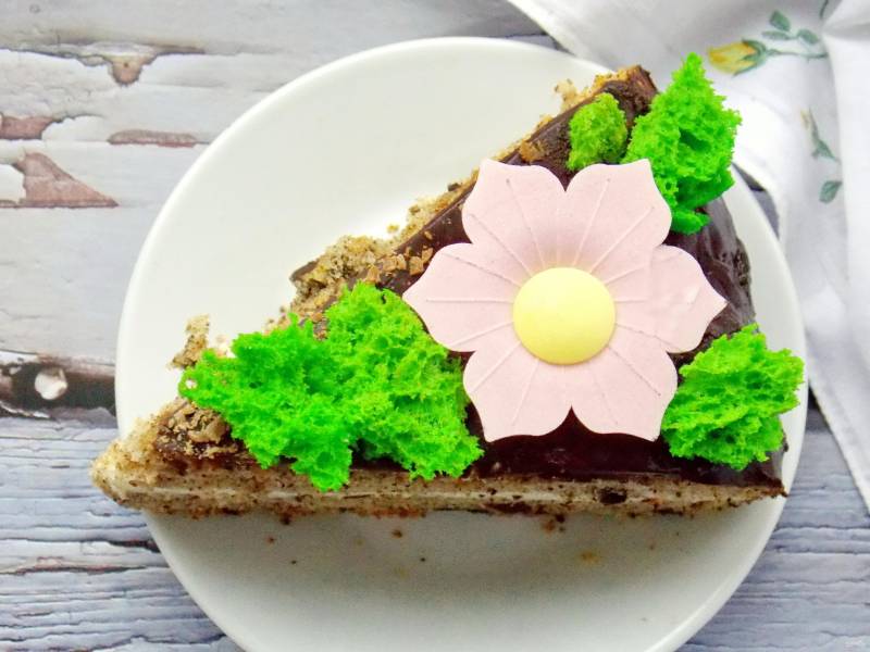 Спонж кейк (бисквит) для декора, пошаговый рецепт на 596 ккал, фото, ингредиенты - Елена