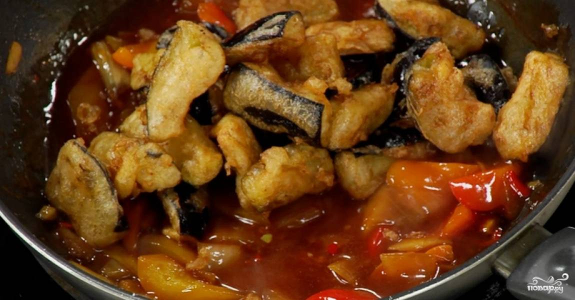 Баклажаны в кисло-сладком соусе по-китайски - рецепт с фото пошагово
