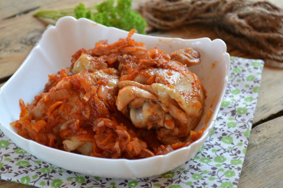 Куриное филе под томатным соусом – пошаговый рецепт приготовления с фото