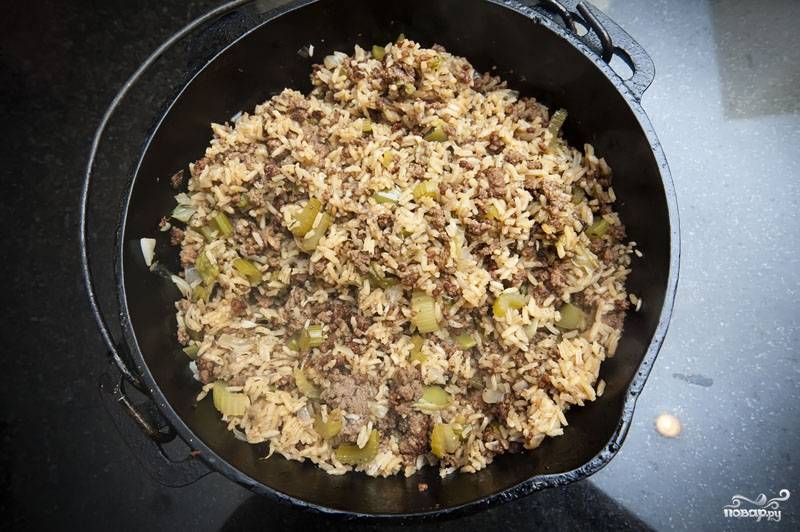 Рис с фаршем на сковороде: рецепт пошаговый с видео и фото | Меню недели