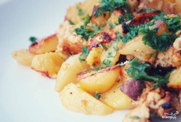 Картофель с лисичками в сметане - рецепт автора hedgehog_recipes