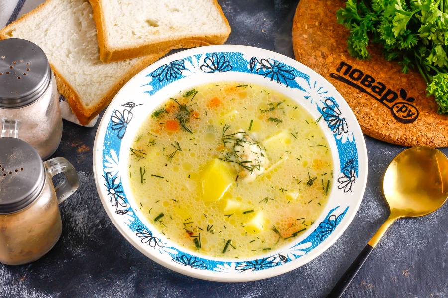 Суп с плавленым сыром и картофелем, пошаговый рецепт с фото на ккал