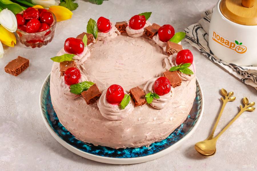 Шоколадный торт с кремом рецепт – Французская кухня: Выпечка и десерты. «Еда»